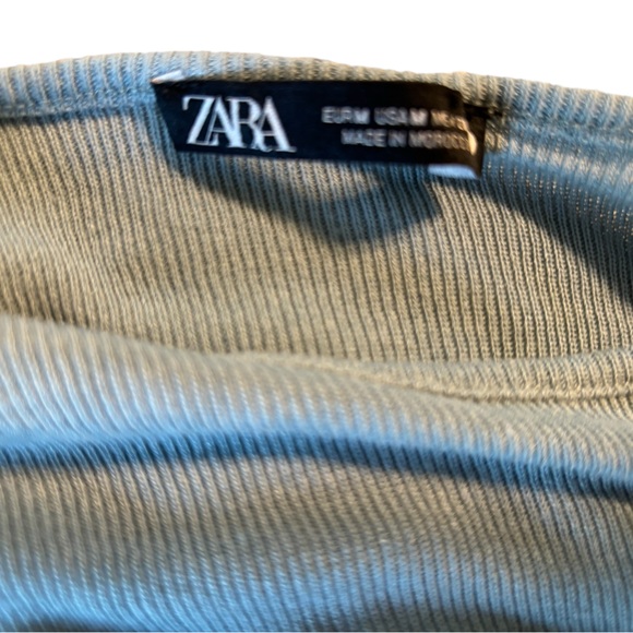 Zara Knit Sleeveless Light Blue Top - Picture 5 of 8